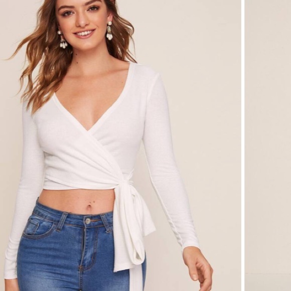 SHEIN crop top tie infront - Picture 2 of 2